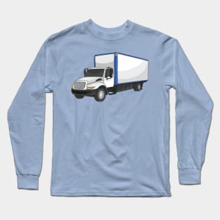 Box truck cartoon illustration Long Sleeve T-Shirt